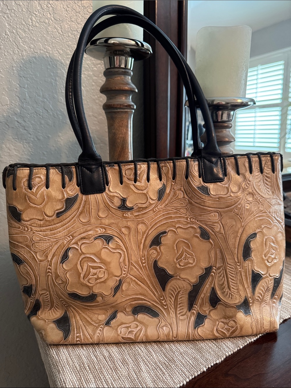 Berge Tooled Leather Bag